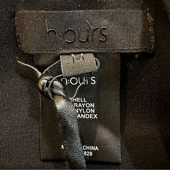 Revolve H:ours Asymtrical Tank Double Strap Bodysuit Size Medium Black NWT - Picture 6 of 7